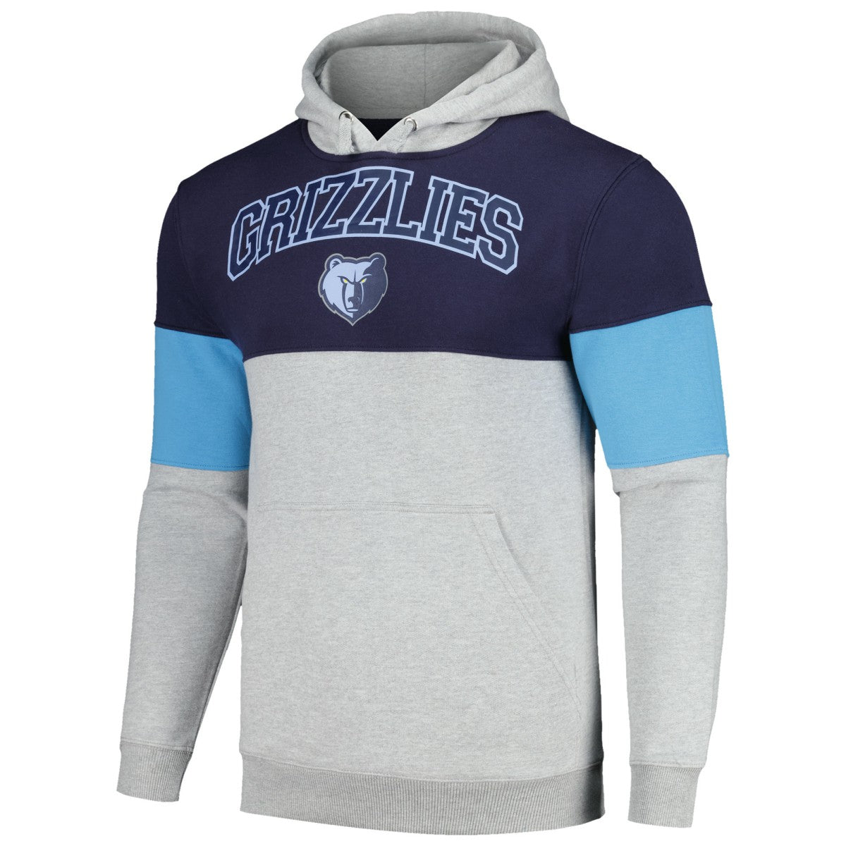Fanatics - Memphis Grizzlies Contrast Pieced Pullover Hoodie - Navy