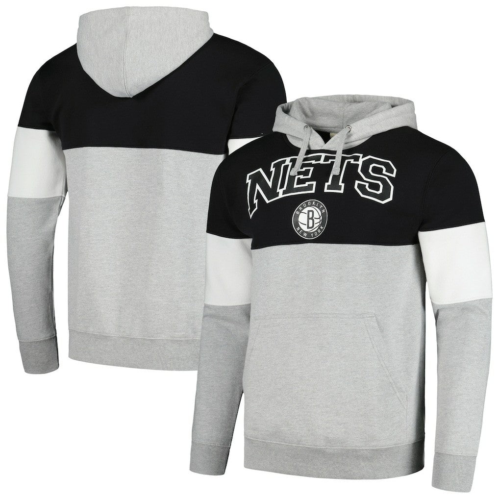 Fanatics - Brooklyn Nets Contrast Pieced Pullover Hoodie - Black