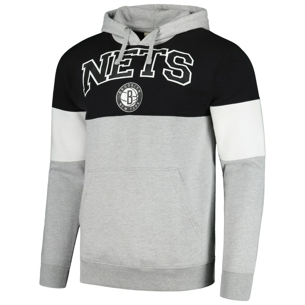 Fanatics - Brooklyn Nets Contrast Pieced Pullover Hoodie - Black