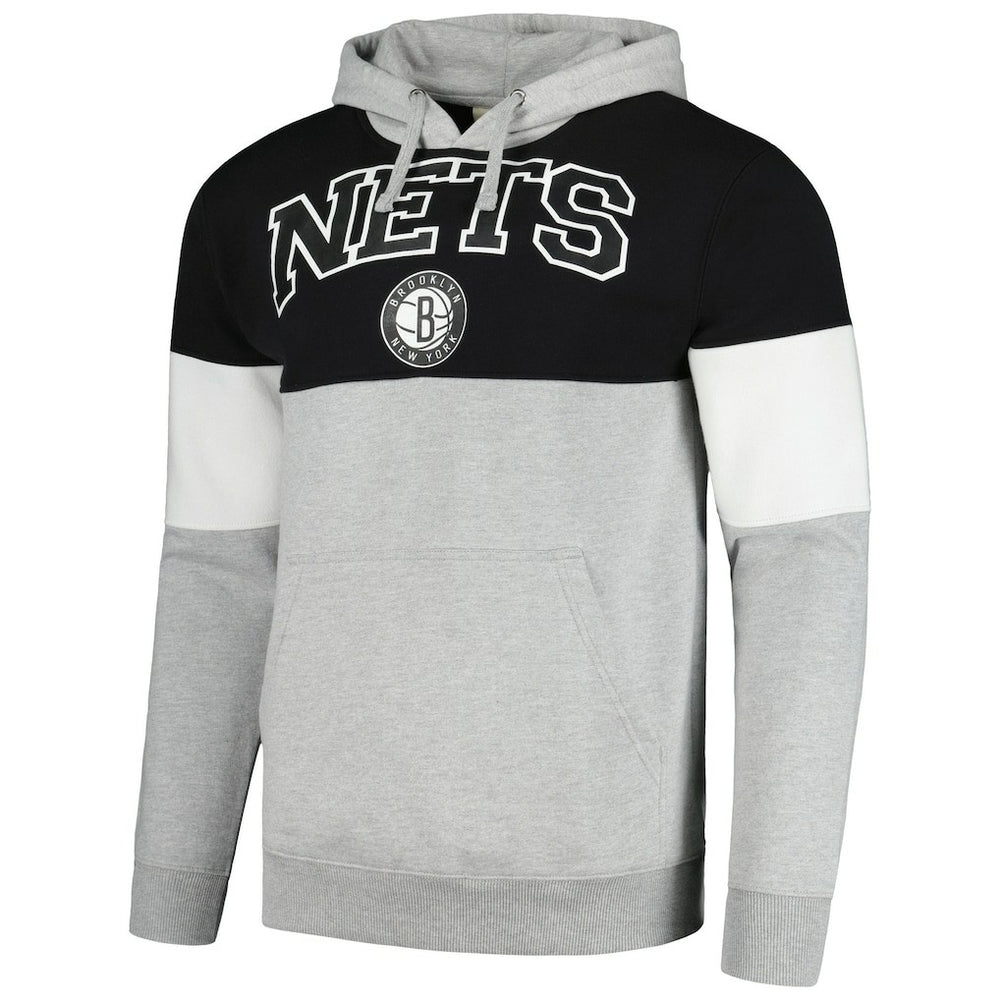 Fanatics - Brooklyn Nets Contrast Pieced Pullover Hoodie - Black