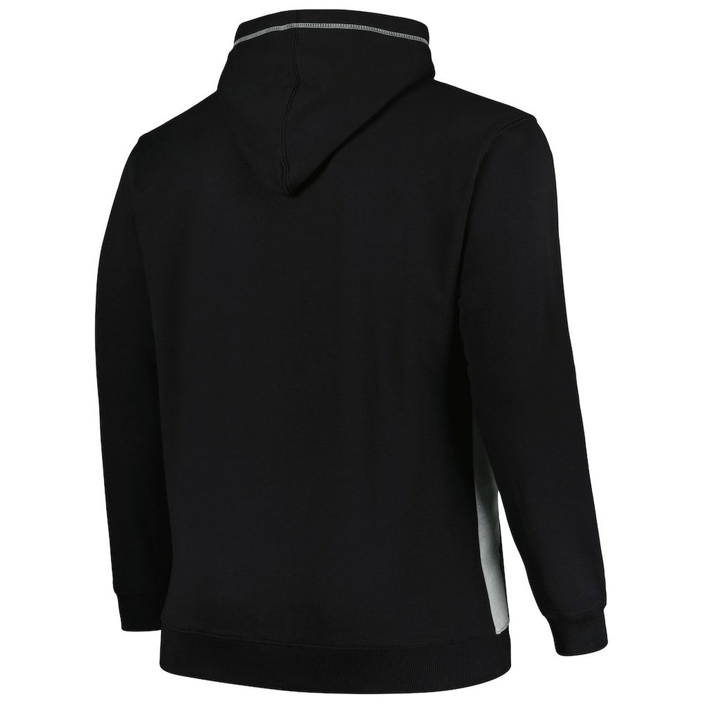 Fanatics - Brooklyn Nets Big & Tall Contrast Pieced Stitched Full-Zip Hoodie - Black/Heather Gray