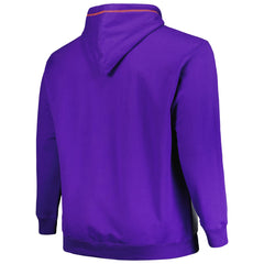 Fanatics - Phoenix Suns Big & Tall Contrast Pieced Stitched Full-Zip Hoodie - Purple/Heather Gray