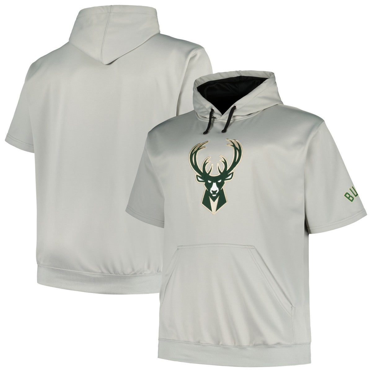 Fanatics - Milwaukee Bucks Big & Tall Logo Pullover Hoodie - Silver