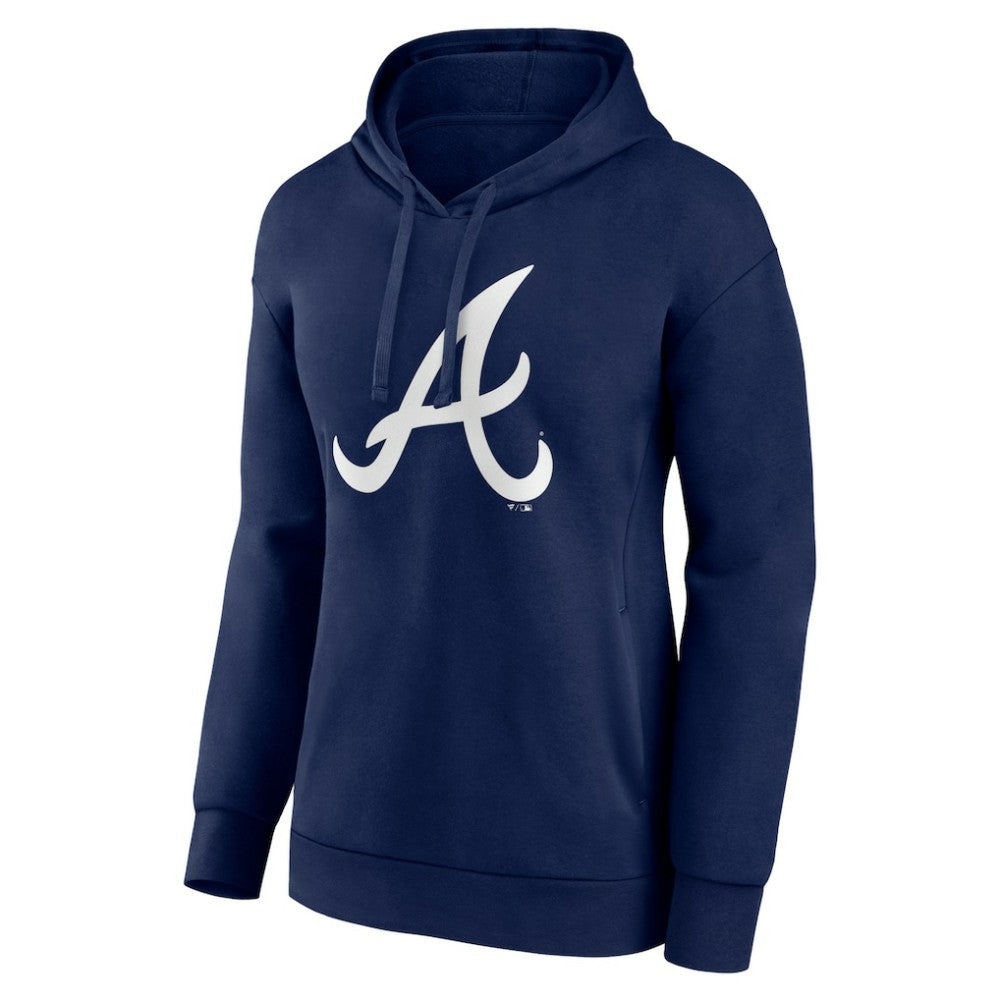 Atlanta Braves Fanatics Women's Logo Pullover Hoodie Clearance