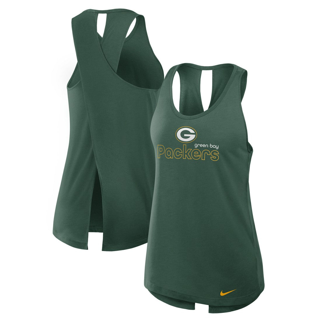 Green Bay Packers Women's Plus Size Performance Tank Top Green - Nike