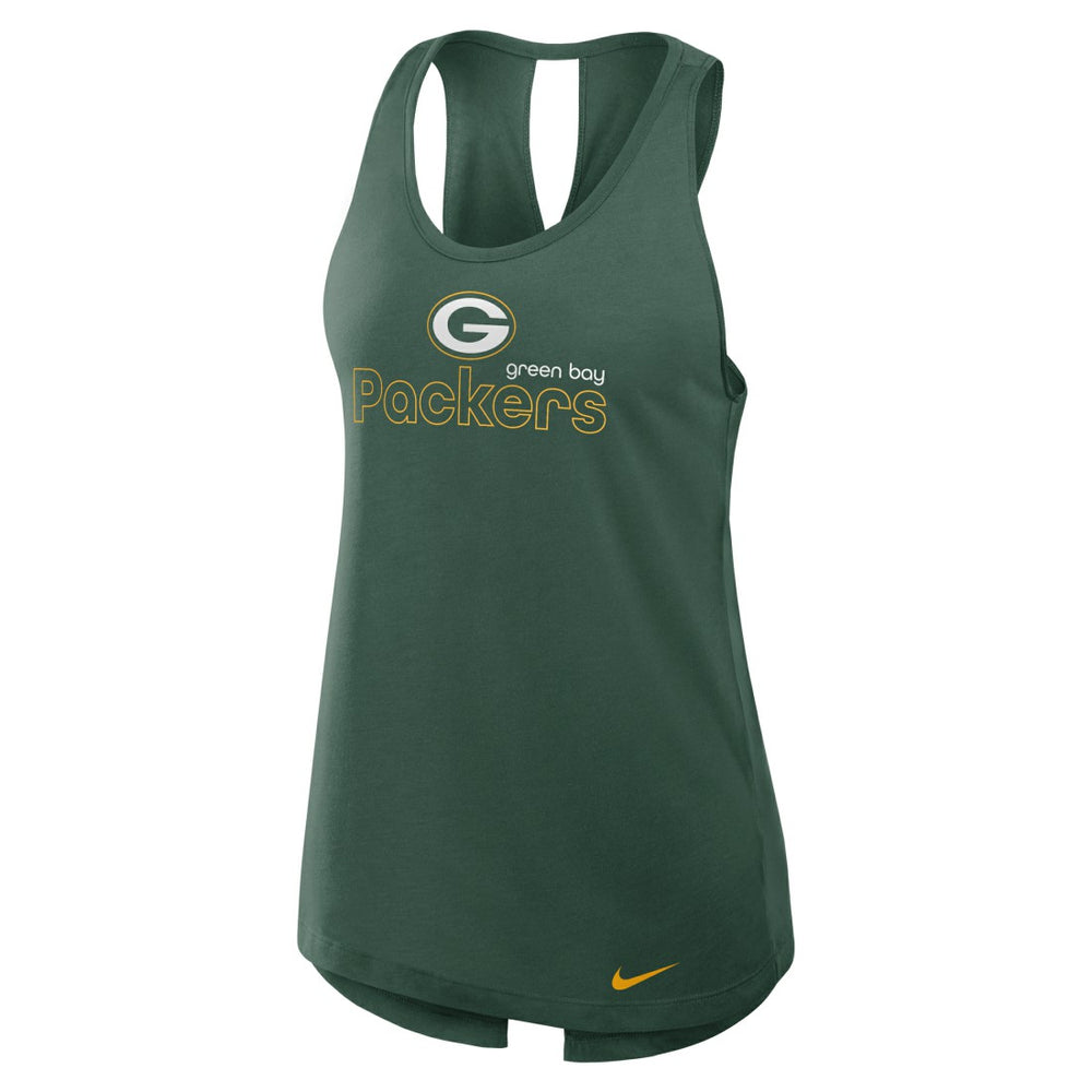 Green Bay Packers Women's Plus Size Performance Tank Top Green - Nike