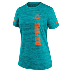 Miami Dolphins Women's Sideline Velocity Dri-FIT T-Shirt Aqua - Nike