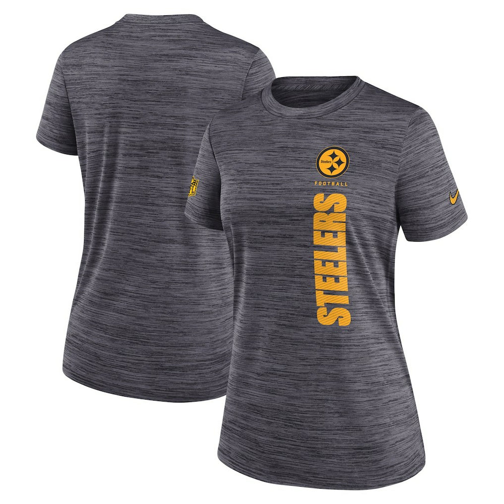 Pittsburgh Steelers Women's Sideline Velocity Dri-FIT T-Shirt Charcoal - Nike