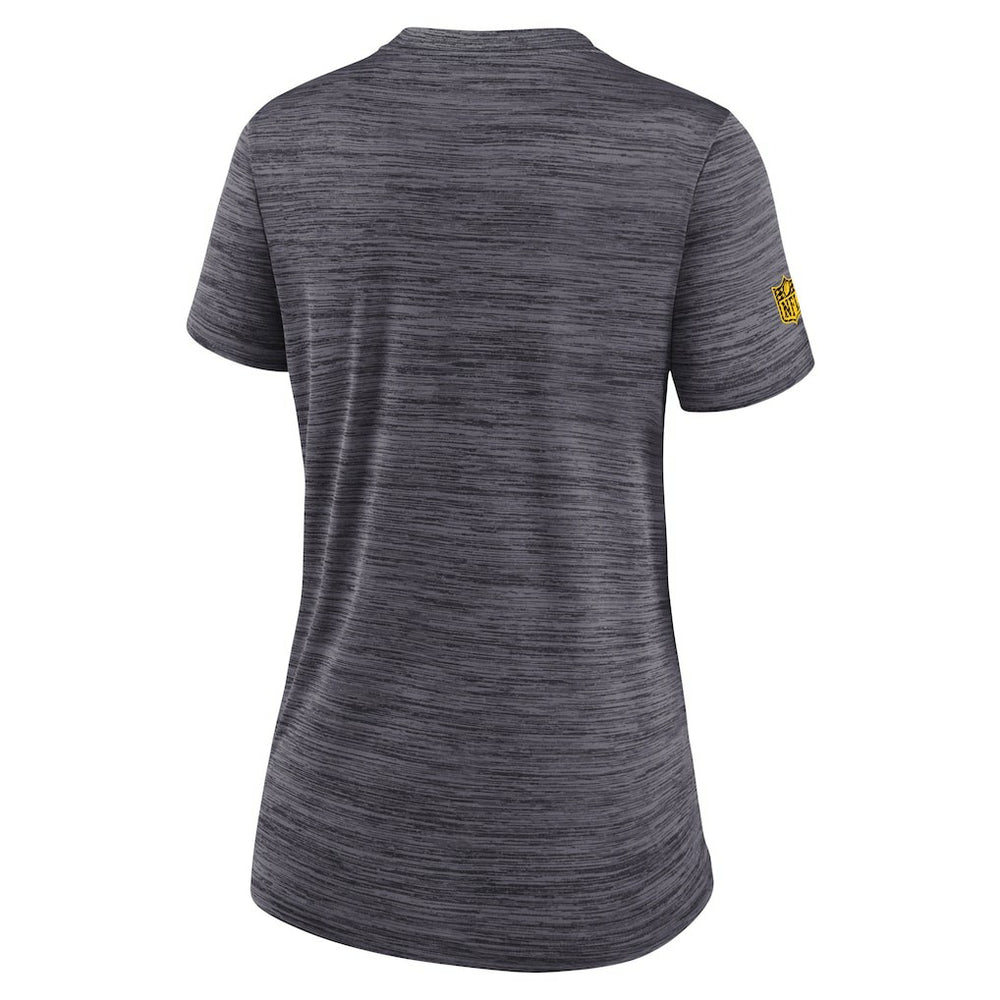 Pittsburgh Steelers Women's Sideline Velocity Dri-FIT T-Shirt Charcoal - Nike