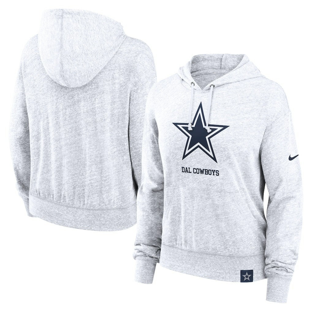 Dallas Cowboys Women's Gym Vintage Logo Pullover Hoodie White - Nike