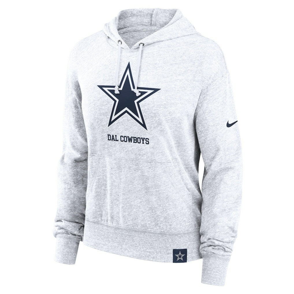 Dallas Cowboys Women's Gym Vintage Logo Pullover Hoodie White - Nike