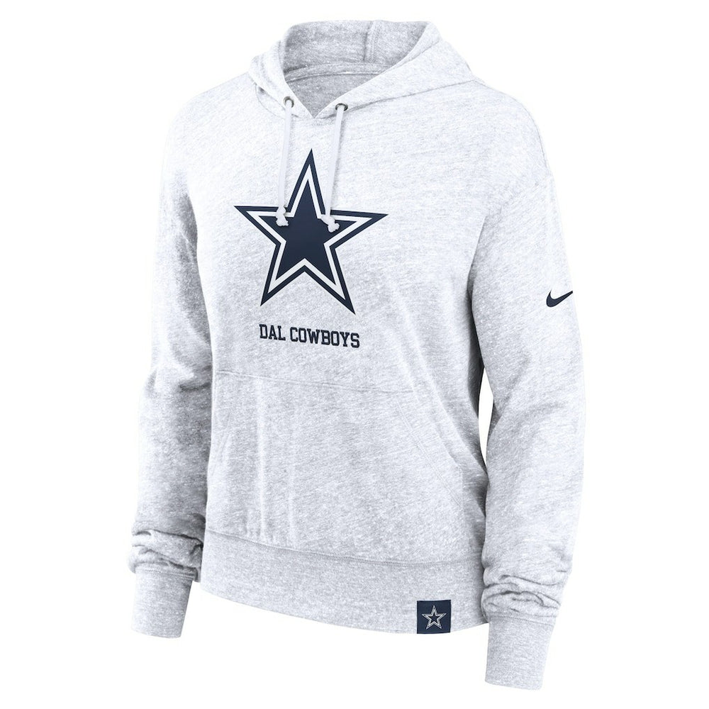 Dallas Cowboys Women's Gym Vintage Logo Pullover Hoodie White - Nike