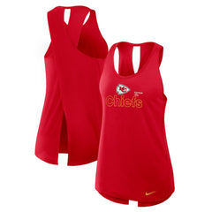 Kansas City Chiefs Women's Open-Back Crisscross Dri-FIT Tank Top Red - Nike