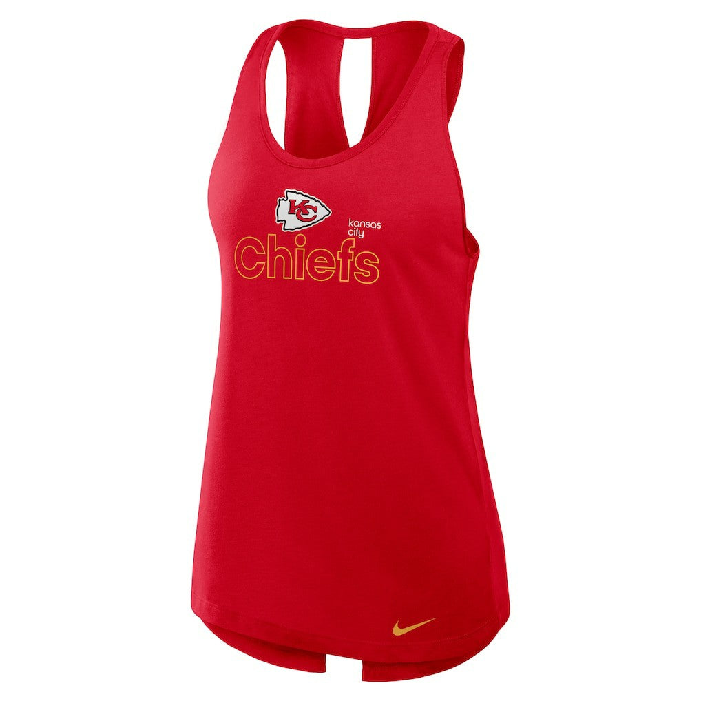 Kansas City Chiefs Women's Open-Back Crisscross Dri-FIT Tank Top Red - Nike