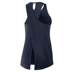 Tennessee Titans Women's Open-Back Crisscross Dri-FIT Tank Top Navy - Nike