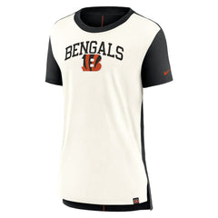 Cincinnati Bengals Women's Wordmark Tri-Blend T-Shirt Cream/Black - Nike