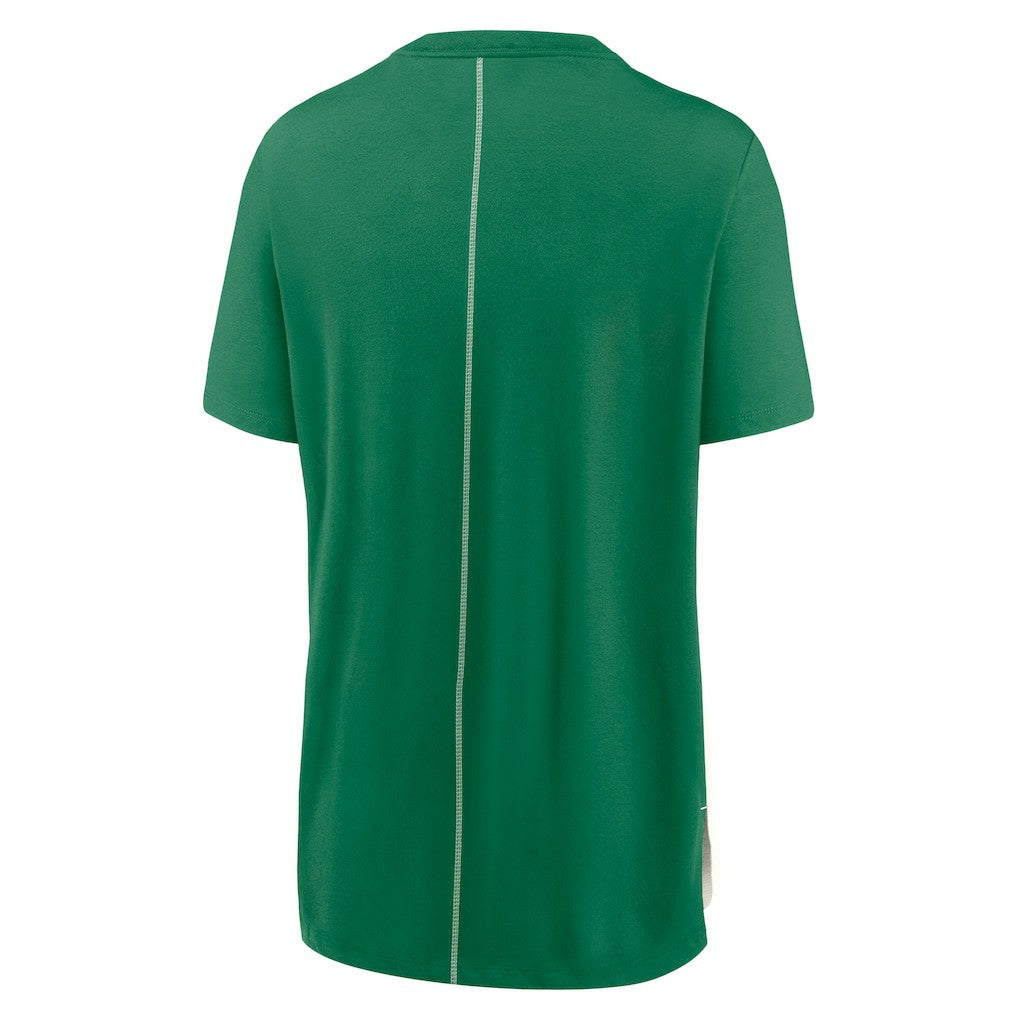 New York Jets Women's Wordmark Tri-Blend T-Shirt Cream/Kelly Green - Nike