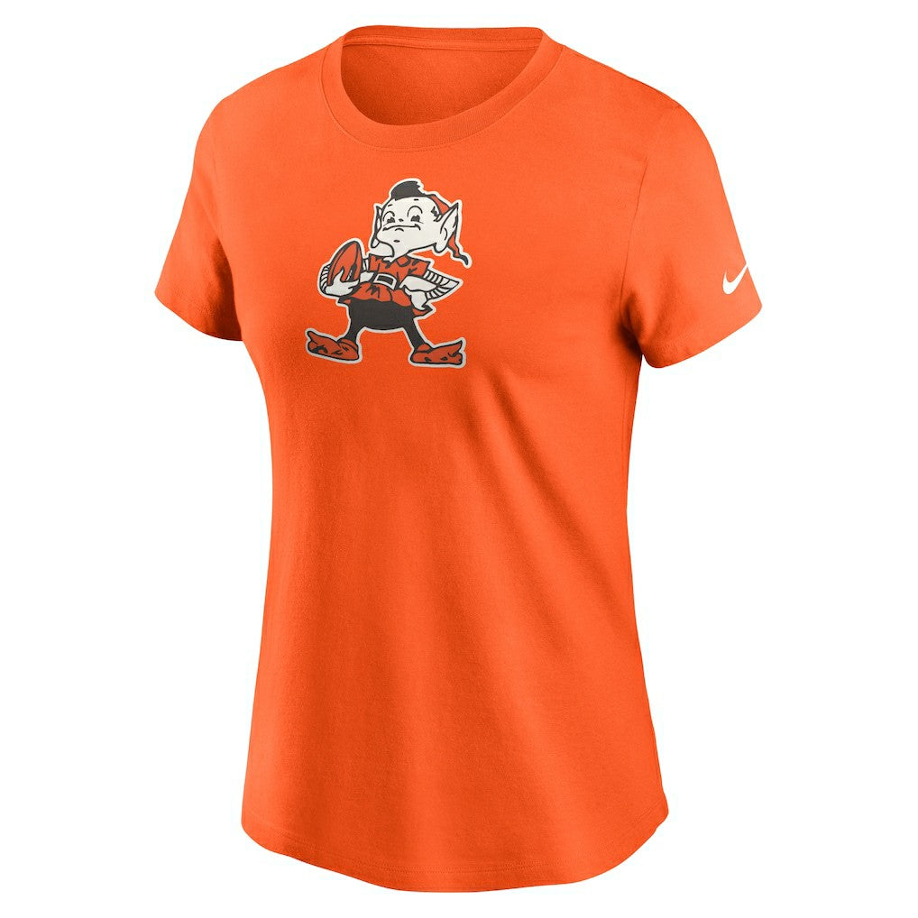 Cleveland Browns Women's Throwback Primary Logo T-Shirt Orange - Nike