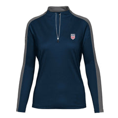 USMNT Levelwear Women's Quarter-Zip Pullover Top - Navy