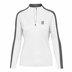 USMNT Levelwear Women's Quarter-Zip Pullover Top - White