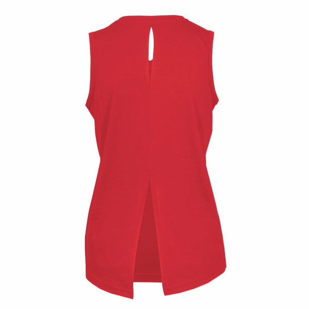 USMNT Levelwear Women's Paisley Chase V-Neck Tank Top - Red