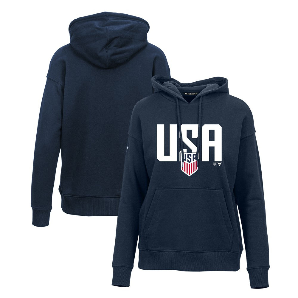 USMNT Levelwear Women's Podium Mascot Pullover Hoodie - Navy