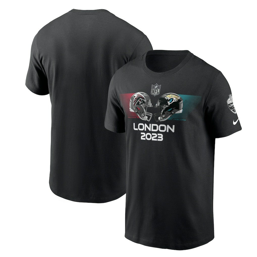 Atlanta Falcons vs. Jacksonville Jaguars 2023 London Game Essential T-Shirt Black - Nike