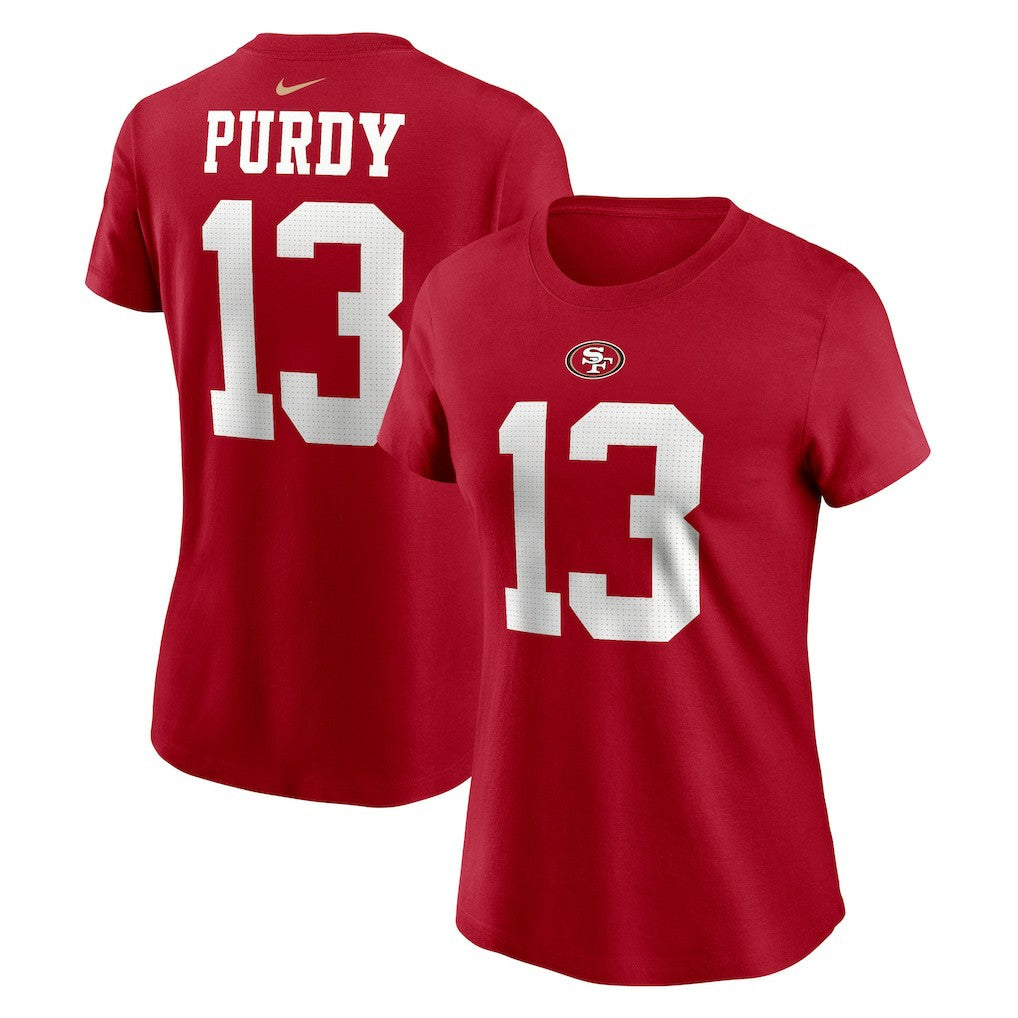 Brock Purdy San Francisco 49ers Women's Player Name & Number T-Shirt Scarlet - Nike