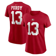 Brock Purdy San Francisco 49ers Women's Player Name & Number T-Shirt Scarlet - Nike