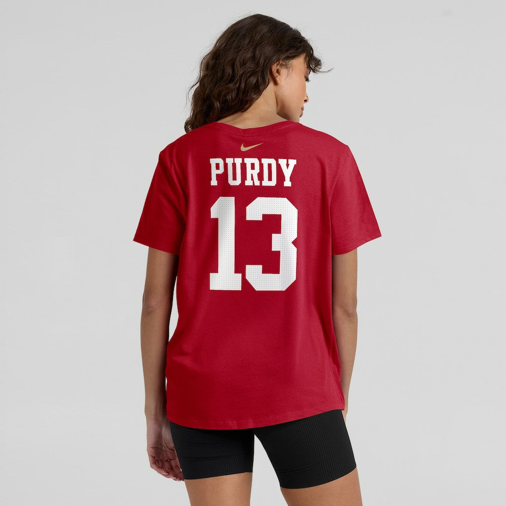Brock Purdy San Francisco 49ers Women's Player Name & Number T-Shirt Scarlet - Nike