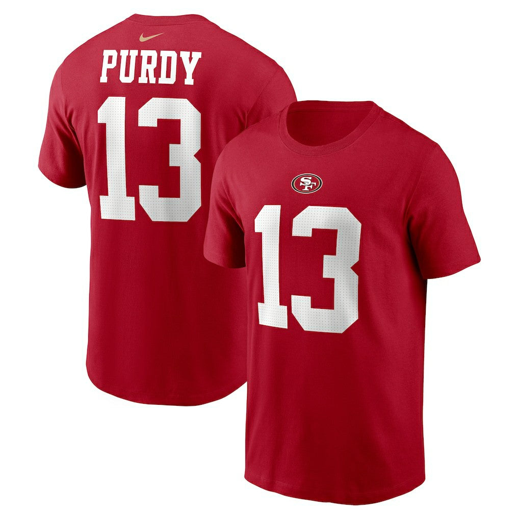Brock Purdy San Francisco 49ers Player Name & Number T-Shirt Scarlet - Nike