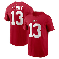 Brock Purdy San Francisco 49ers Player Name & Number T-Shirt Scarlet - Nike