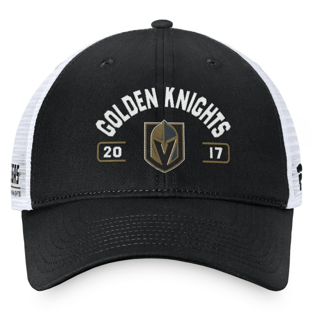 Vegas Golden Knights Fanatics Free Kick Trucker Adjustable Hat Black/White