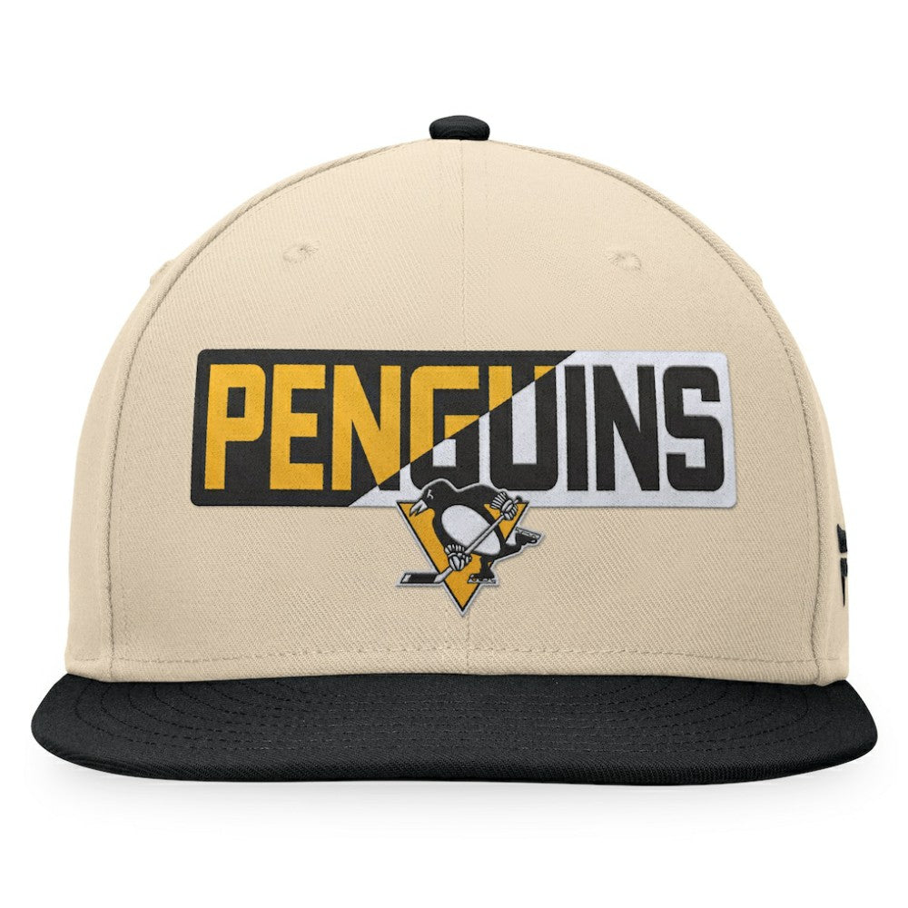Pittsburgh Penguins Fanatics Goalaso Snapback Hat Cream/Black
