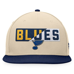 St. Louis Blues - Fanatics Goalaso Snapback Hat Cream/Navy