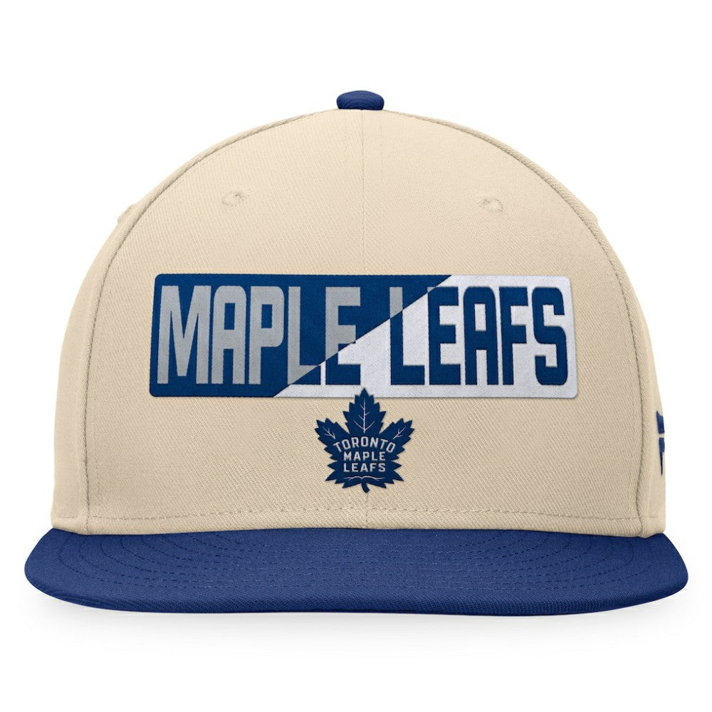Toronto Maple Leafs - Fanatics Goalaso Snapback Hat Cream/Blue