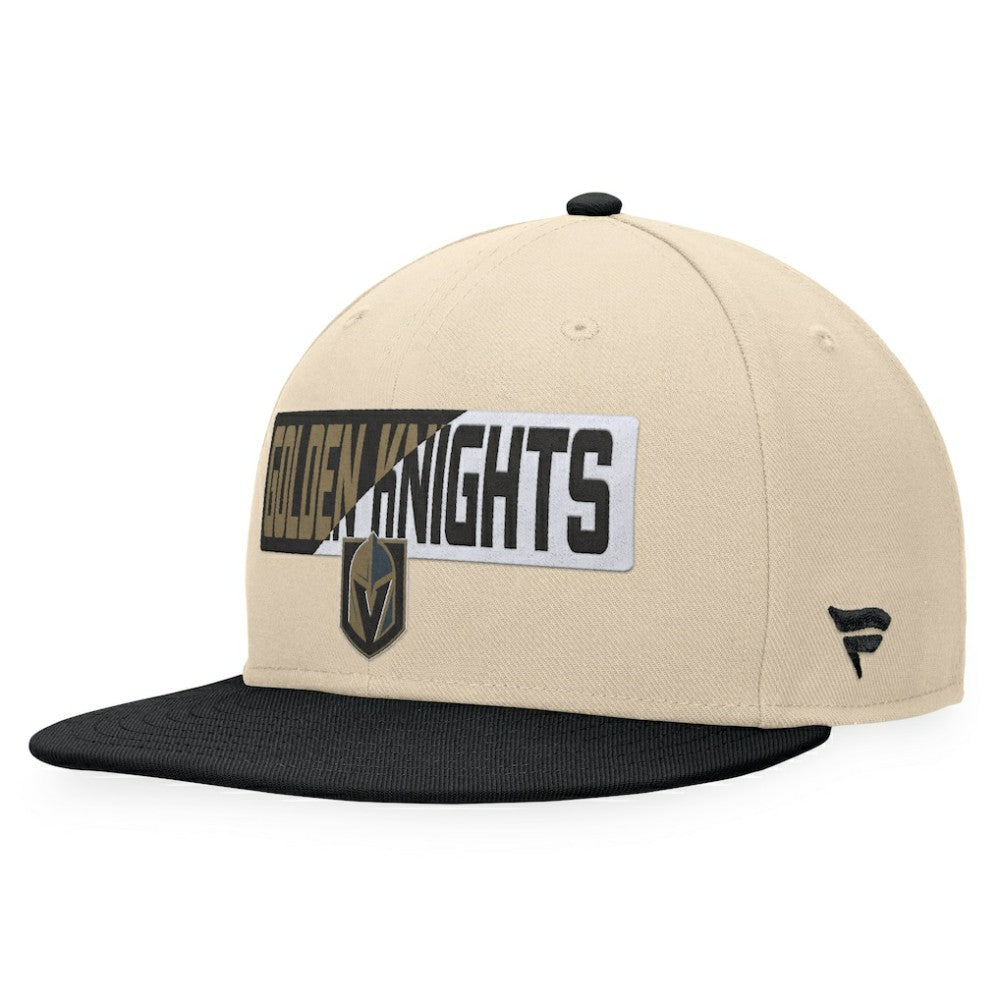 Vegas Golden Knights Fanatics Goalaso Snapback Hat Cream/Black
