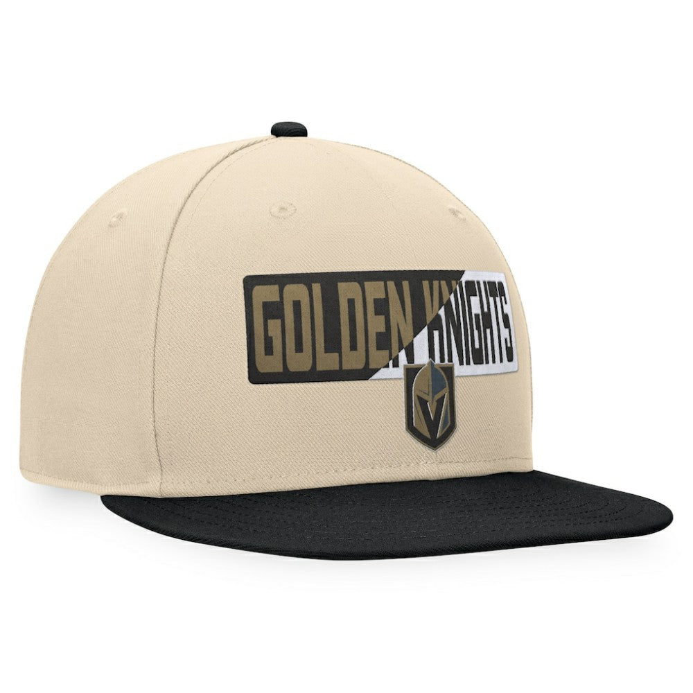 Vegas Golden Knights Fanatics Goalaso Snapback Hat Cream/Black