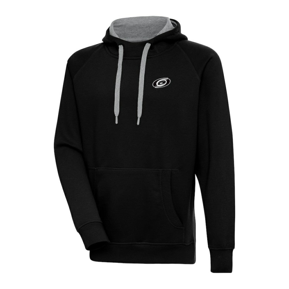 Carolina Hurricanes - Antigua Metallic Logo Victory Pullover Hoodie Black