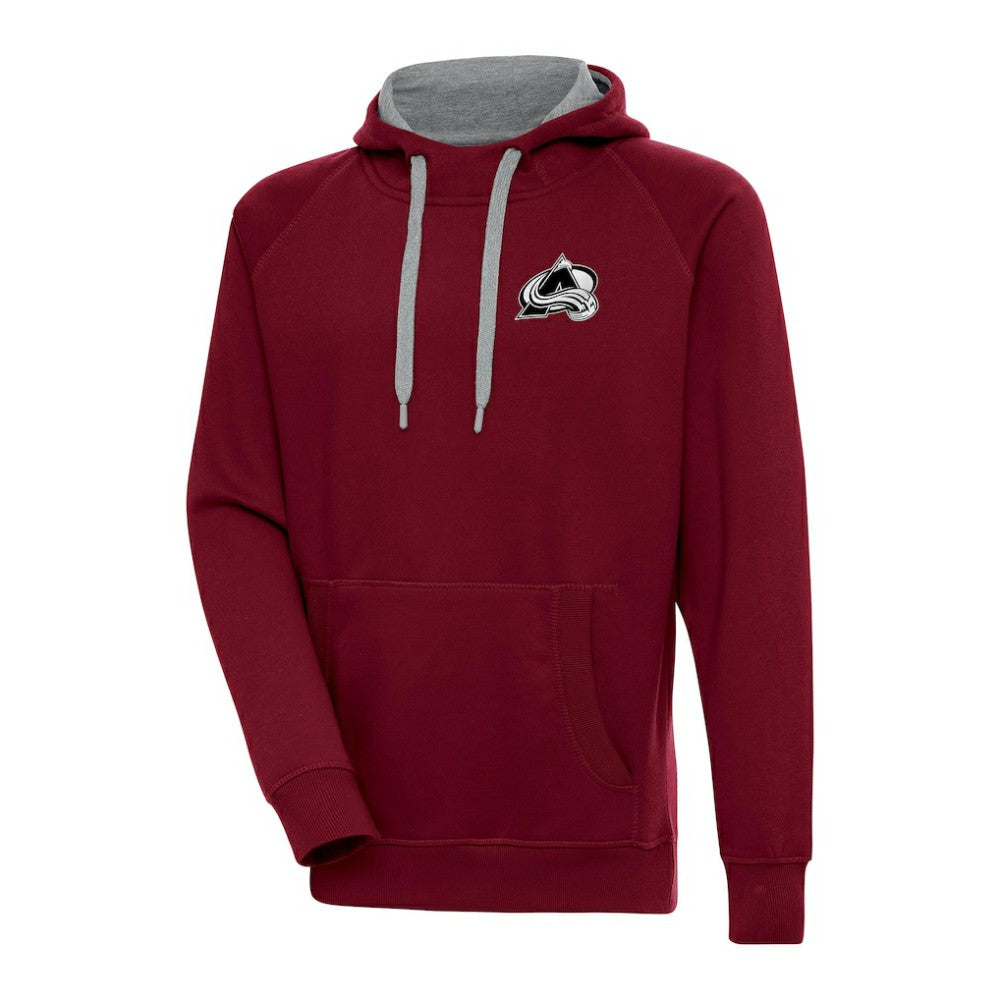 Colorado Avalanche - Antigua Metallic Logo Victory Pullover Hoodie Burgundy