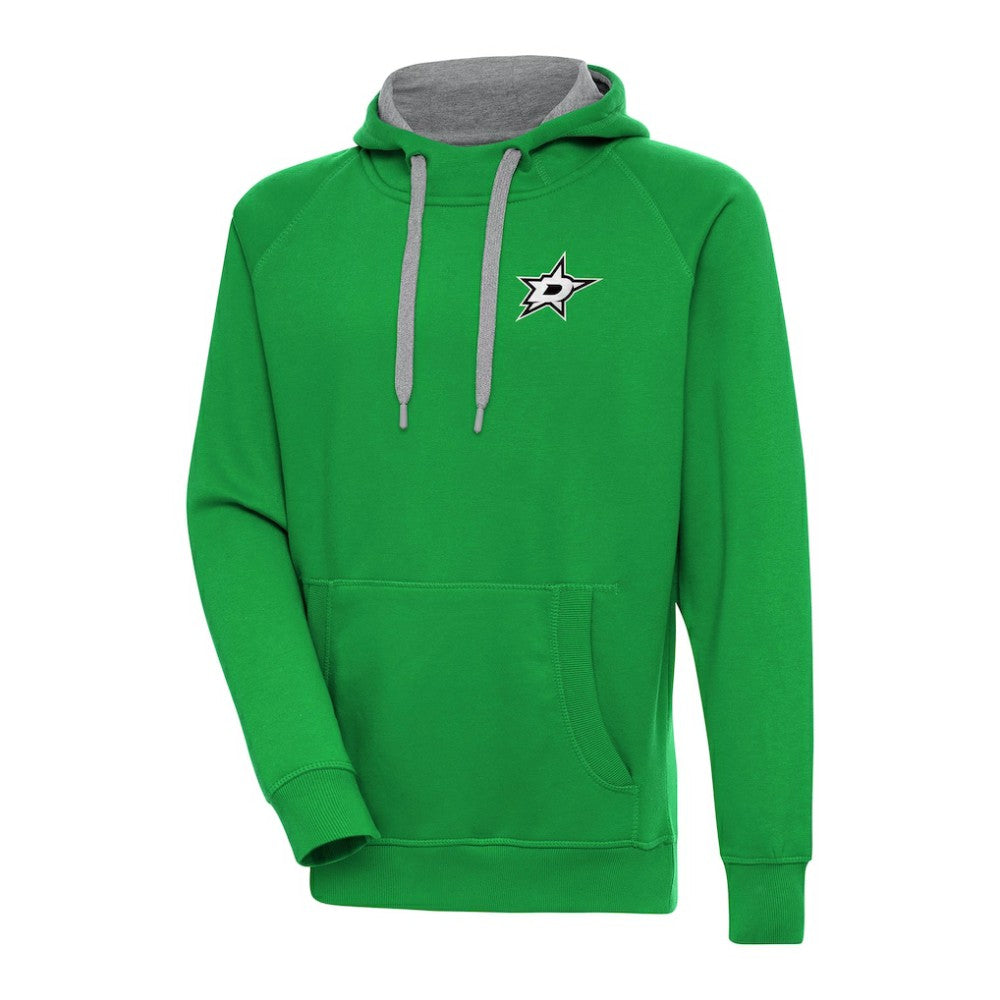 Dallas Stars - Antigua Metallic Logo Victory Pullover Hoodie Kelly Green