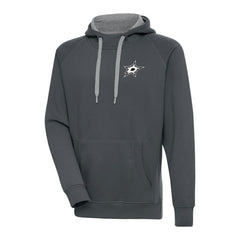 Dallas Stars - Antigua Metallic Logo Victory Pullover Hoodie Charcoal