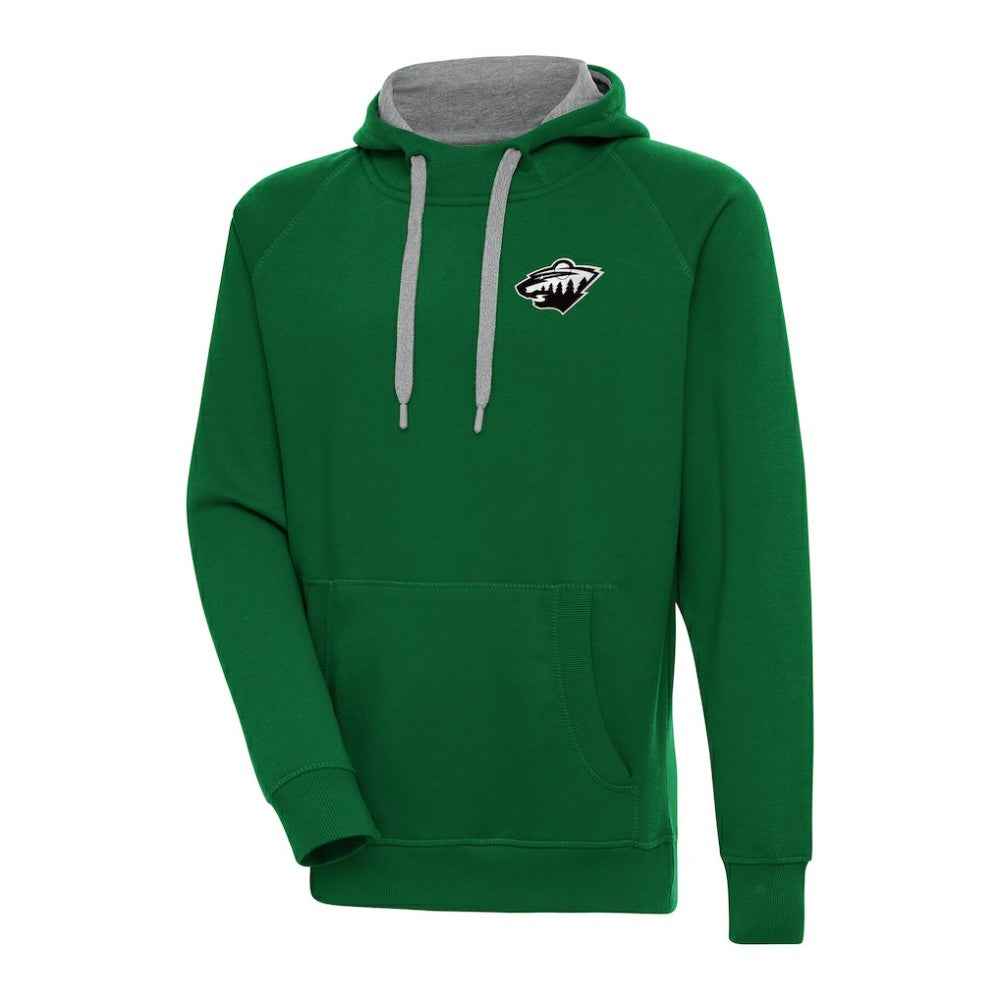 Minnesota Wild - Antigua Metallic Logo Victory Pullover Hoodie Green