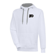 Philadelphia Flyers - Antigua Metallic Logo Victory Pullover Hoodie White