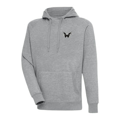 Washington Capitals Antigua Metallic Logo Victory Pullover Hoodie Heather Gray