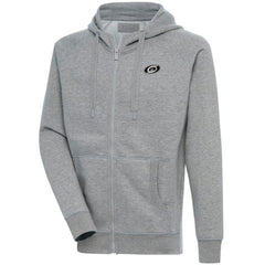 Carolina Hurricanes - Antigua Metallic Logo Victory Full-Zip Hoodie Heather Gray