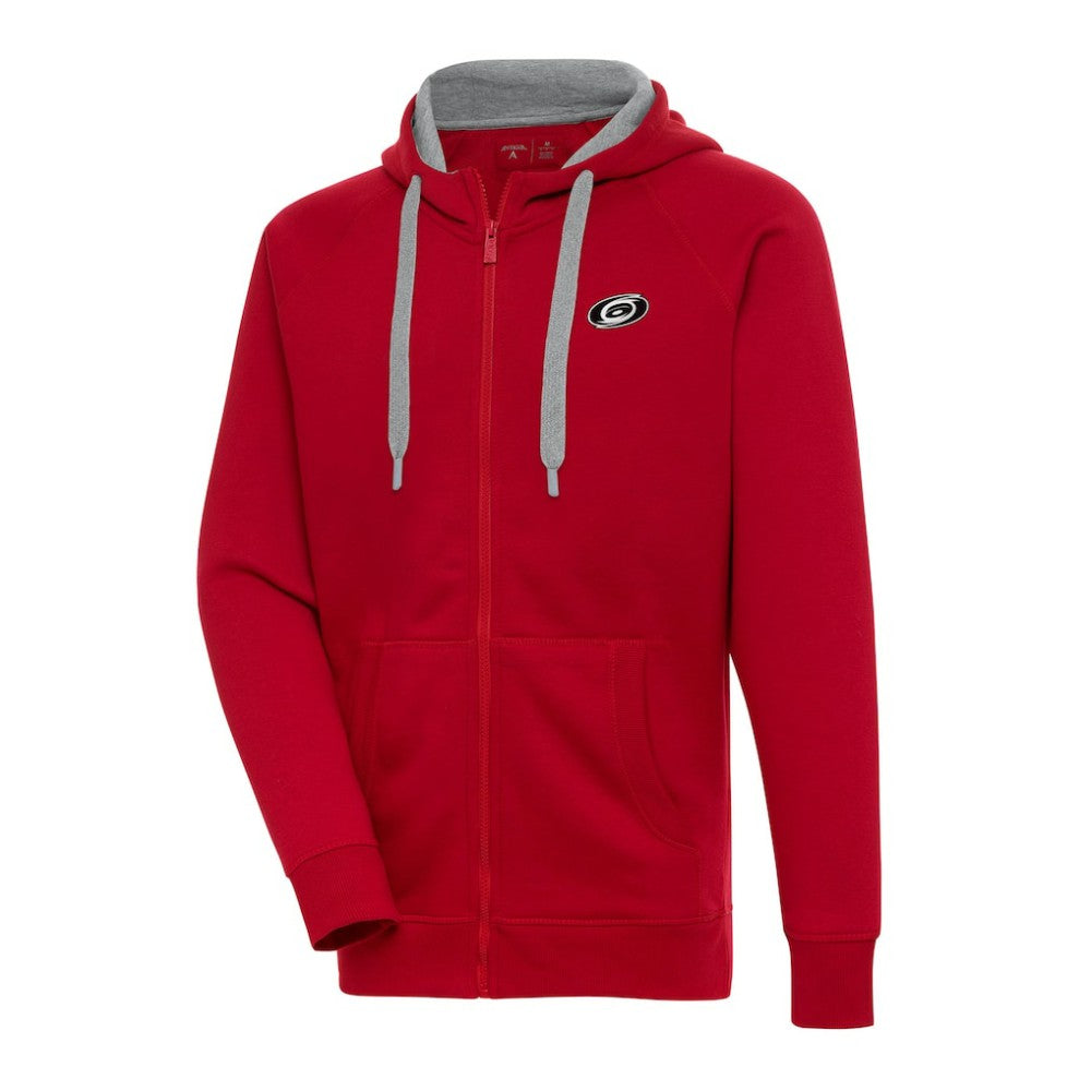 Carolina Hurricanes - Antigua Metallic Logo Victory Full-Zip Hoodie Red