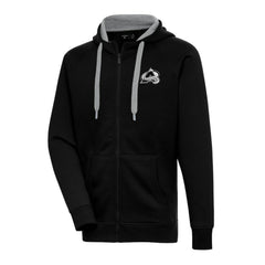 Colorado Avalanche - Antigua Metallic Logo Victory Full-Zip Hoodie Black