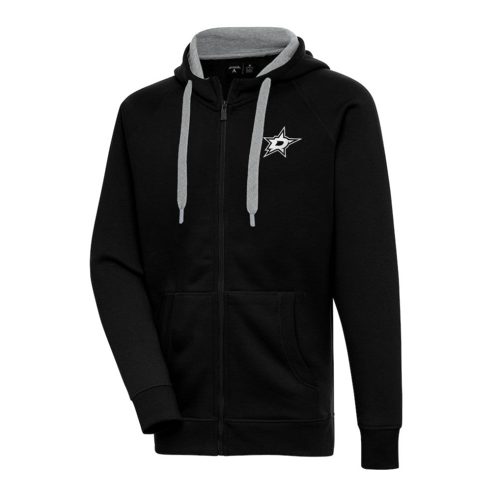 Dallas Stars - Antigua Metallic Logo Victory Full-Zip Hoodie Black