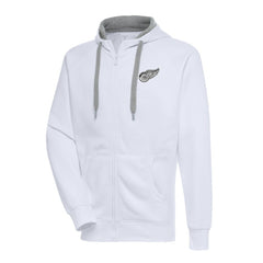 Detroit Red Wings - Antigua Metallic Logo Victory Full-Zip Hoodie White